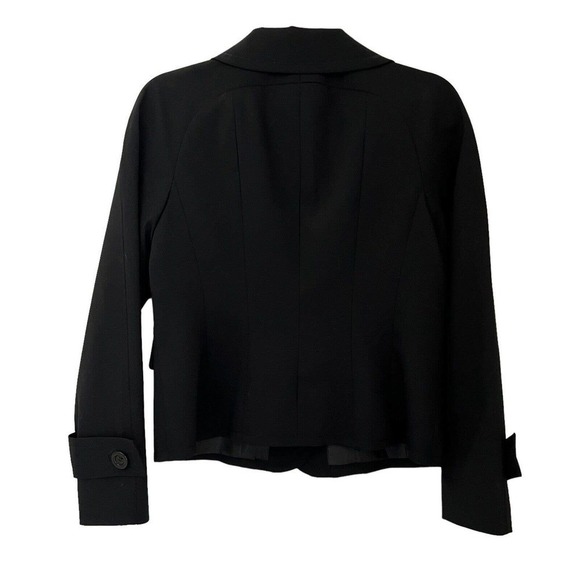 Pendleton Blazer Women’s Black Virgin Wool Blend Jacket Size 8 4 Button Collared - Picture 2 of 10